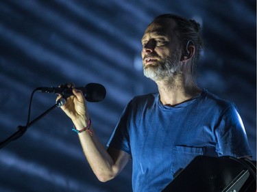 Thom Yorke of Radiohead at the first of two shows at the Bell Centre in Montreal on Monday July 16, 2018.
