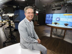 Breakfast Television host Derick Fage on the set of the morning show in Montreal Wednesday July 18, 2018. In addition to his television job he also is an inspirational speaker on an unusual topic: fecal incontinance.