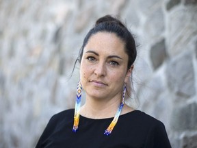 “I see this as an opportunity to press pause, then continue the debate, maybe start fresh,” says Abenaki filmmaker Kim O’Bomsawin, seen July 20 in Montreal.