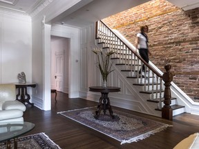 They scraped the drywall off the brick themselves. "We love the fact that they're all kinds of different colours and textures. Texture is important," Gemma said.