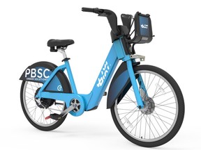A prototype of Bixi Montreal's new electric bikes, coming soon to the streets near you.