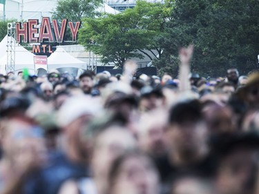 The crowds at the Heavy Montreal Festival on July 28, 2018.