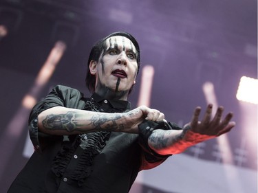 Marilyn Manson  performs at the Heavy Montreal Festival on July 28, 2018.
