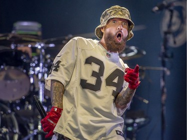 Fred Durst of Limp Bizkit performs during the Heavy Montreal Festival on Sunday, July 29, 2018.