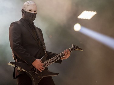 Wes Borland of Limp Bizkit performs during the Heavy Montreal Festival on Sunday, July 29, 2018.