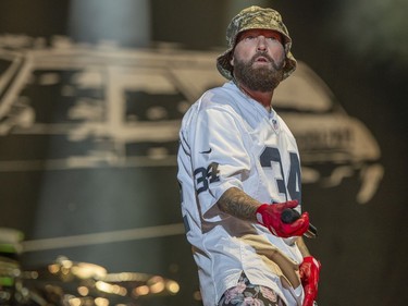 Fred Durst of Limp Bizkit performs during the Heavy Montreal Festival on Sunday, July 29, 2018.
