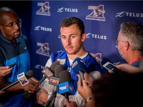 "I feel blessed to be in this position, to be back in a situation where I'm starting again," Johnny Manziel said Tuesday after the Alouettes named him the starter for Friday's game against the Hamilton Tiger-Cats.