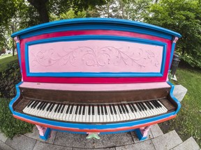Dorval has put a street piano behind the library for people to play at their leisure. The piano is located in the Heather Allard Place.