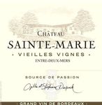 Entre-deux-Mers 2017, Vieilles Vignes, Château Sainte-Marie, France white, $16.70, SAQ # 10269151.