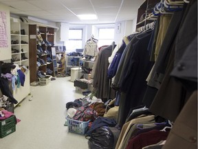 The clothing depot at Chez Doris, pictured in 2014, will be out of clothes by Friday despite having received 20 bags of clothes a few days ago, said the shelter's executive director.
