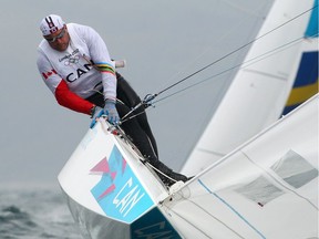 Tyler Bjorn, seen here competing at the 2012 Olympics in London, will be scouting for future sailors at the Pointe-Claire Yacht Club this week.