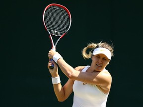 Eugenie Bouchard has climbed from No. 192 to 137 after qualifying for Wimbledon and then beating Timea Bacsinszky in the first round of the Swiss Open.