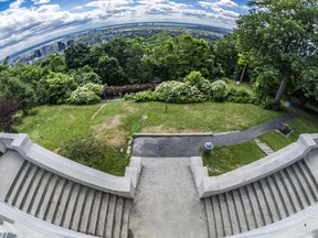 The view from the lowest of Mount Royal’s three peaks at Summit Circle in Westmount.