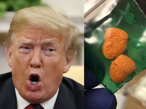 Indiana State Police say they seized “Trump-shaped ecstasy pills.”