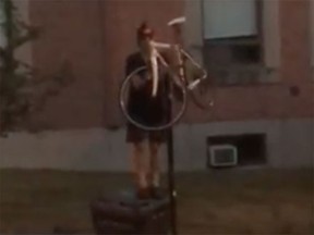 A video purporting to show the early-morning theft of a bike was posted by Spotted: Montreal on Facebook