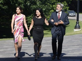 Pablo Rodriguez arrives at a swearing in ceremony at Rideau Hall in Ottawa on Wednesday, July 18, 2018.
