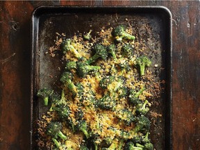 Cheesy Broccoli Gratin: One-pan meal comes from Raquel Pelzel’s new cookbook, Sheet Pan Suppers Meatless, quick meal, recipe
