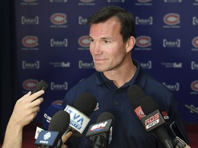 Luke Richardson meets the Montreal media on Monday, July 9, after being named a new assistant coach with the Montreal Canadiens.