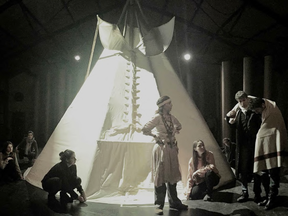 A scene from Robert Lepage’s project, Kanata, a look at Canadian Indigenous history that involved no Indigenous artists.