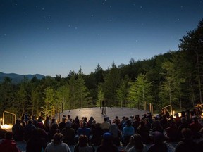 Presented at a natural amphitheatre on the south side of Mont Sutton, National Geographic ObservÉtoiles involves augmented-reality headsets that show 3D digital renderings of the planets, stars and constellations superimposed over the real sky.