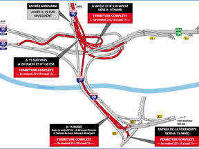 This weekend's Turcot Interchange closings.