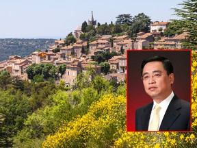 The lovely hilltop village of Bonnieux. Situated in the heart of Provence. This undated photo provided on Wednesday, July 4, 2018, by the HNA Group shows HNA Group co-chairman Wang Jian. The co-chairman of HNA Group, a conglomerate that operates China's fourth-largest airline and finance, logistics and other businesses around the world, has died on Tuesday, July 3, 2018, in an accident while on a business trip in France, the company announced Wednesday. (Getty Images and HNA Group via AP)