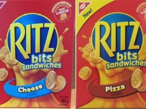 The recall includes cheese and pizza flavoured Ritz bits sandwiches along with No Name brand chicken nuggets.