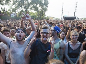 The crowd cheers as  Portugal during Day 1 of the Osheaga festival on Île Notre-Dame.