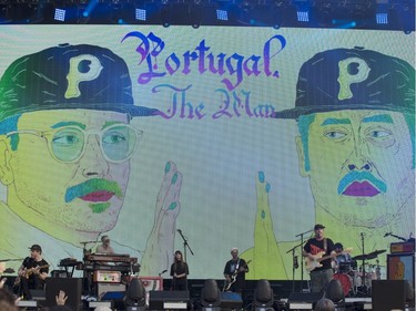 Portugal. The Man performs on Day 1 of the Osheaga festival in Montreal, August 3, 2018.
