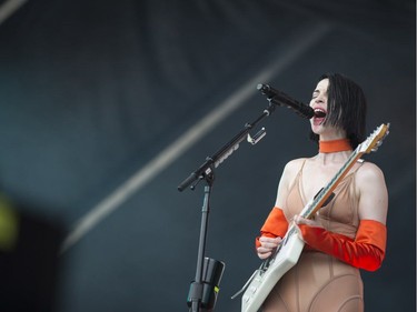 St. Vincent performs on Day 1 of the Osheaga festival in Montreal, August 3, 2018.