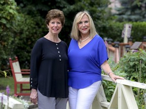 Sheila Lackman, left, and Ellen Fabian, are co-chairs of the Mount Sinai Literary Breakfast Club, which has 250 members and whose gatherings for book reviews and breakfast have raised close to $250,000 for the hospital. (John Mahoney / MONTREAL GAZETTE)