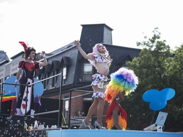 Participants in Montreal's Pride parade on Aug. 19, 2018.