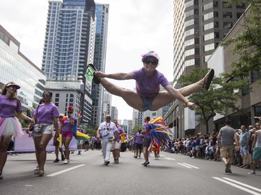 Participants in Montreal's Pride parade on Aug. 19, 2018.