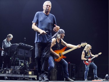 Deep Purple, from left, Don Airey, Ian Gillian, Roger Glover and Steve Morse during concert in Montreal Wednesday August 29, 2018.