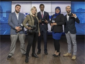 Andrew Brennan, Emily Campbell, Akil Alleyne, Fariha Naqvi-Mohamed and Giordano Cescutti are the journalists who will be contributing to CityNews Montreal, a new daily local newscast starting Monday.