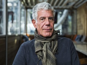 Anthony Bourdain poses for a photo in Toronto on October 31, 2016. Ernest Doroszuk/Toronto Sun