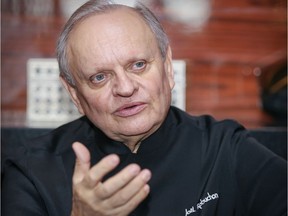 "I am overwhelmed, awestruck, by all these local ingredients," Joël Robuchon said during a tour of his Montreal restaurant before its grand opening. "It's rare to see so much, of such exceptional quality."