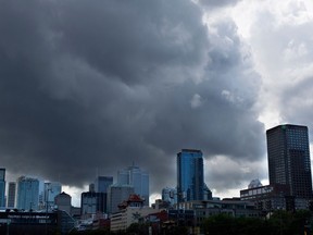 Storm clouds roll in over Montreal in 2014.