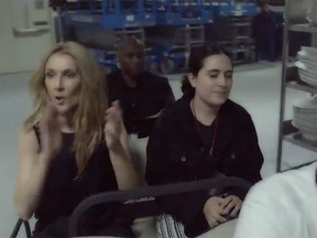 Céline Dion embarks on a "golf cart post-show getaway"