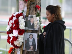Sept. 9, 2008: Lilian Villanueva attends a vigil for her son Fredy at Henri-Bourassa Park.
