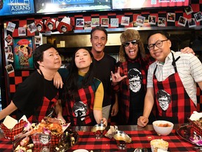 Crazy Rich Asians actors Awkwafina, Ken Jeong and Nic Santos build the "World's Richest Poutine" in Toronto. It has a sticker price of $448.17.