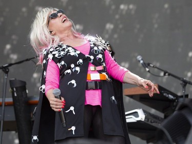 Debbie Harry of Blondie performs at Osheaga in Montreal, Saturday August 4, 2018.