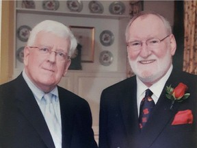 Author Edward O. Phillips, left, with his partner of more than 50 years, Kenneth Woodman.