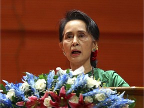 Myanmar's Aung San Suu Kyi: Not exactly standing up for a free press these days.