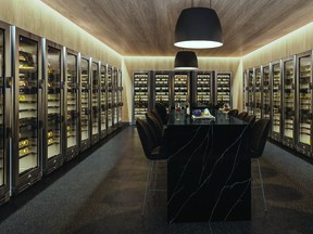 The YUL wine cellar has a space to host dinner and drinks for friends and family.