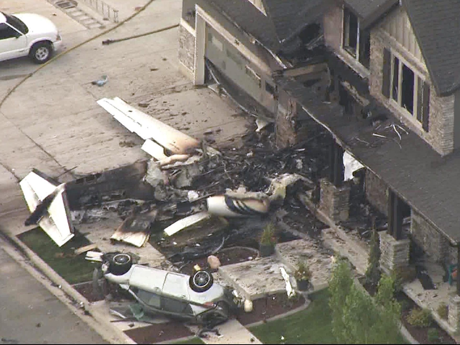 Utah Man Flies Plane Into House