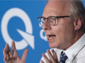 PQ leader Jean-Francois Lisee responds to questions during a news conference in Montreal, on Thursday, August 30, 2018.