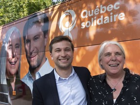Gabriel Nadeau-Dubois and Manon Massé: Pharmaceutical and mining companies, multinational web giants and "the most privileged people in Quebec" are cited as revenue sources in Québec solidaire's fiscal plan.