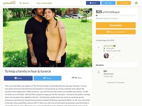 A supporter has launched a GoFundMe campaign to raise $15,000 for Nicholas Gibbs's funeral expenses and to help his common-law wife and her four children.