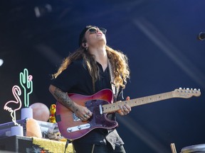 Tash Sultana performs at Montreal's Osheaga festival on Sunday August 5, 2018.